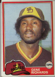 1981 Topps Baseball Cards      171     Gene Richards